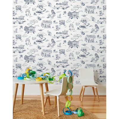 Papier peint Hill Valley Toile | Traditionnel / rouleau - 27 po x 30 pi