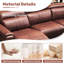 Upholstered 29.2 " Leather Power Reclining Sectional