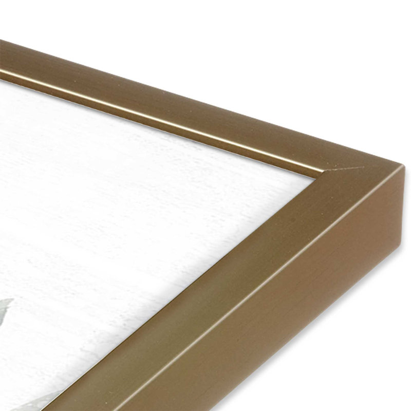 Impression de camionnette de Noël rétro, H 21,75 po x l 21,75 po, Cadre simple en or brossé, bois massif