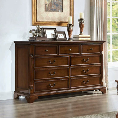 Commodes et commodes rectangulaires en bois manufacturé et brun noisette