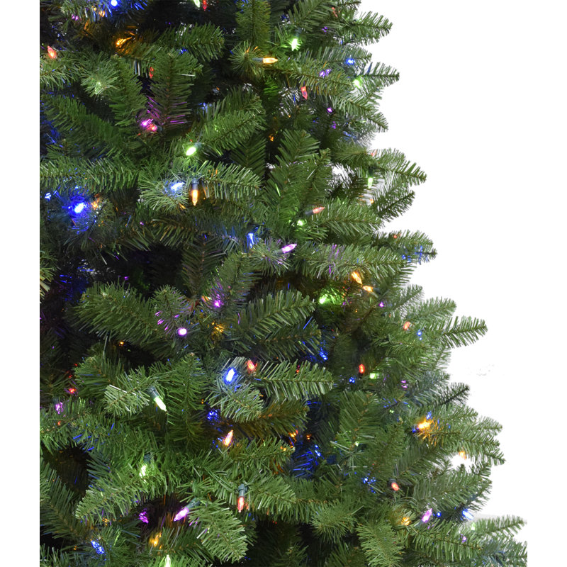 6.5-Ft Prelit Norway Pine Artificial Christmas Tree with Multicolor LED Lights
