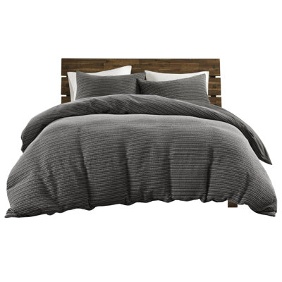 3Pcs King/ King Duvet With Waffle Texture - Different Colors For Special Look, Cozy Cotton Comfort, Pre Stone Washed Softness, Secure Button Closure, All Season Sleep Quality 3 Piece Naturally