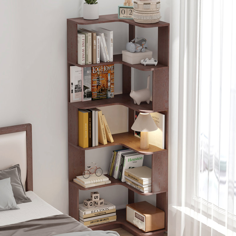 Latitude Run® 6 Tier Corner Bookcase - Wayfair Canada