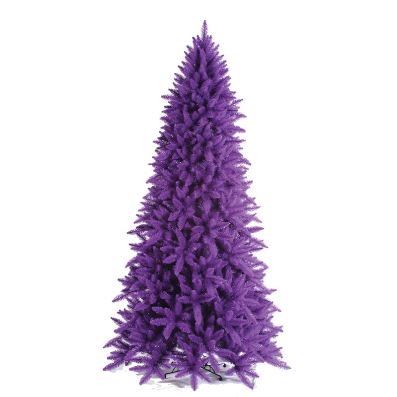 Sapin de Noël artificiel mauve, H 6,5 pi x l 37 po, Sans éclairage