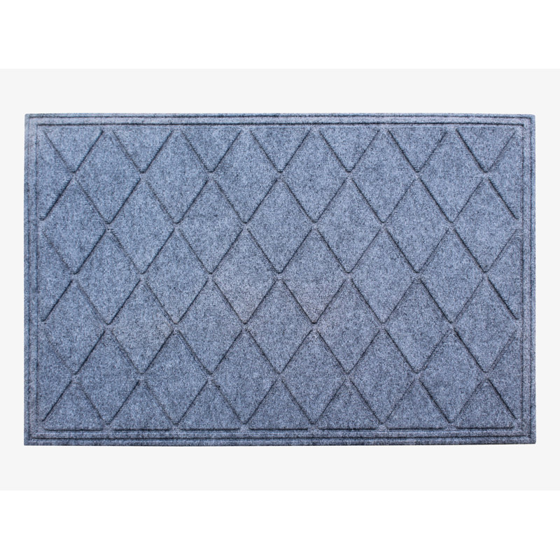 Albertina Non-Slip Outdoor Doormat, Medium Gray