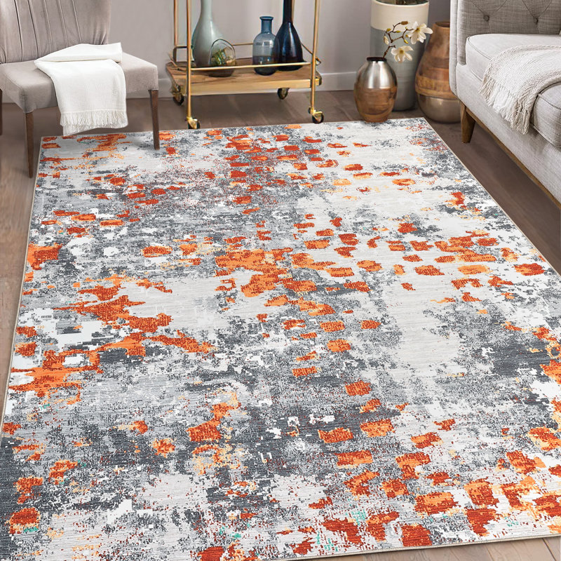 Tapis Zarqa avec envers antidérapant, Tapis de couloir 2 pi x 6 pi