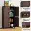 Armoire de rangement sur pied H 42,6 po, armoire autoportante avec 4 portes-118026317