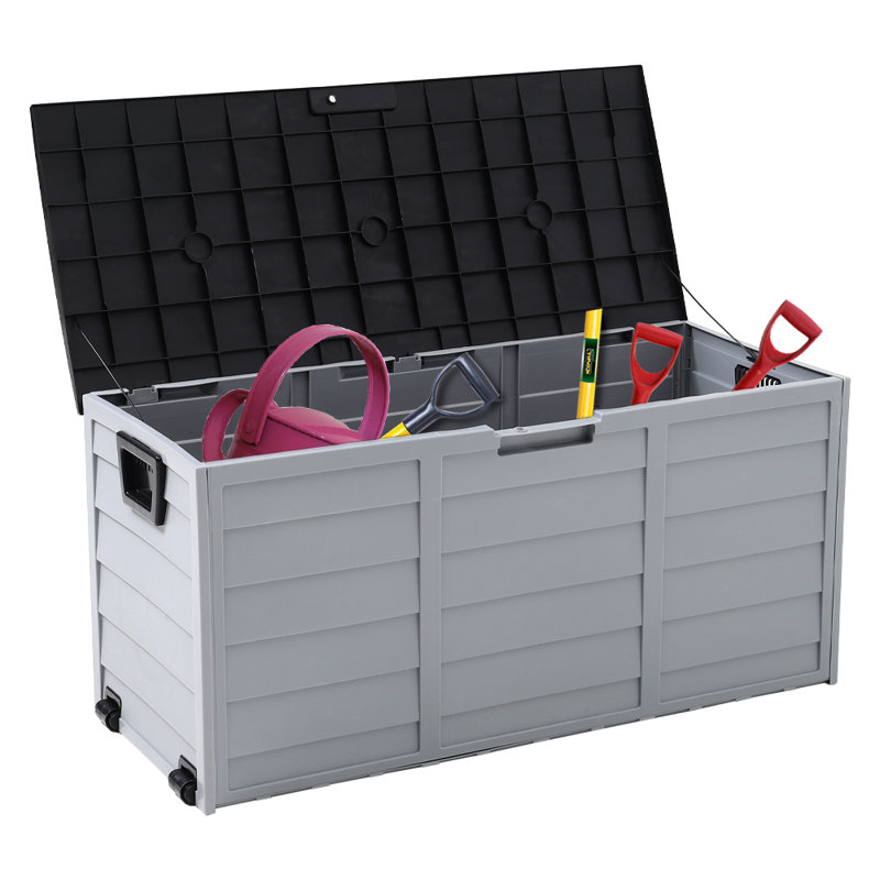 WFX Utility 112cm W 290L Water Resistant Plastic Deck Box in Grey