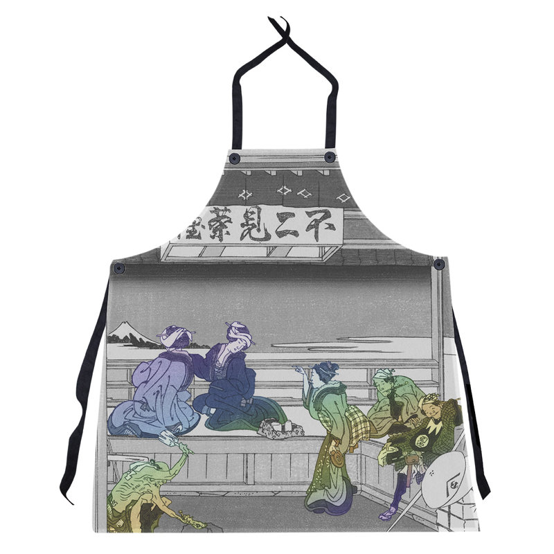 Bib Apron, Gray/Yellow