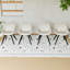 Ensemble de 4 chaises de salle à manger, chaise de salle à manger de cuisine moderne médiévale, chaises décoratives en polyuréthane avec pieds en métal noir, convenant à la maison et à la cuisine (blanc)-42673820