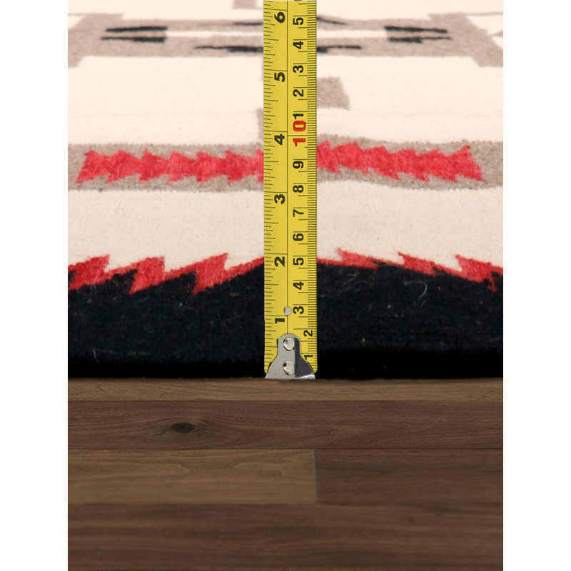 Canvello Tuscany Reversible Wool Ivory Area Rug- 9'1'' X 11' 9'', Rectangle 5'2" x 7'