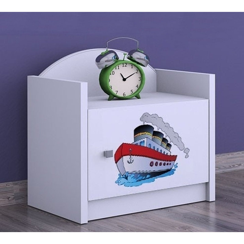 Kaiden Nightstand, White