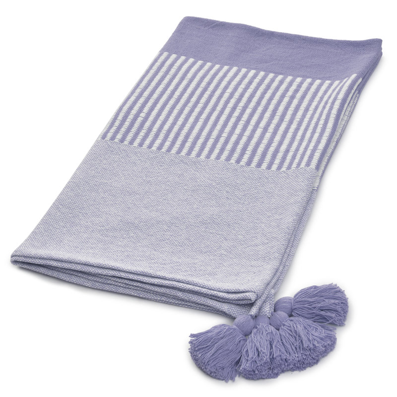 Hand Woven Throw Blanket, Purple