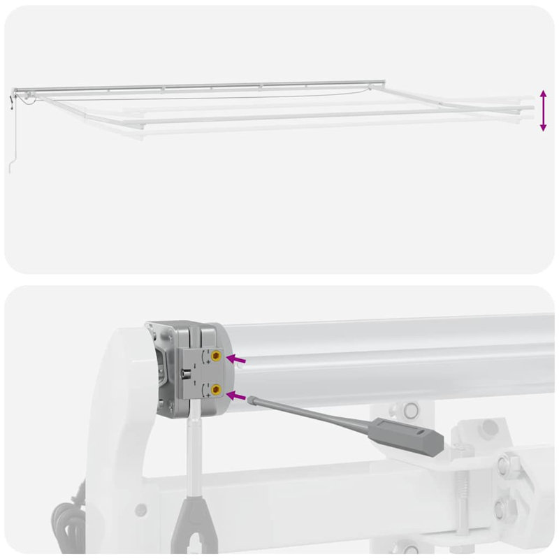 Awning Frame, 600 cm W x 300 cm D, White