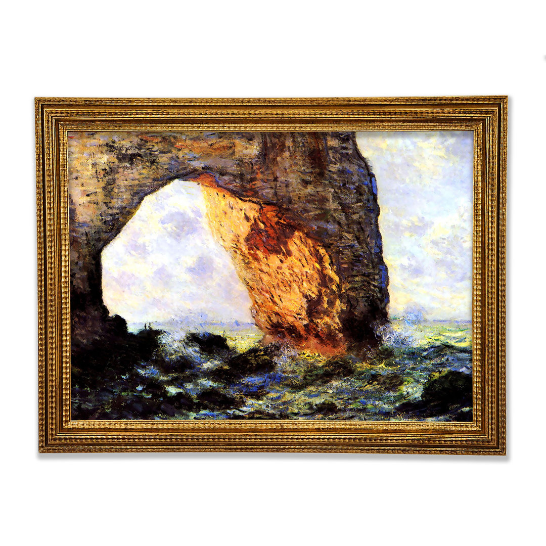 Die Klippe bei Etretat von Monet - Druck