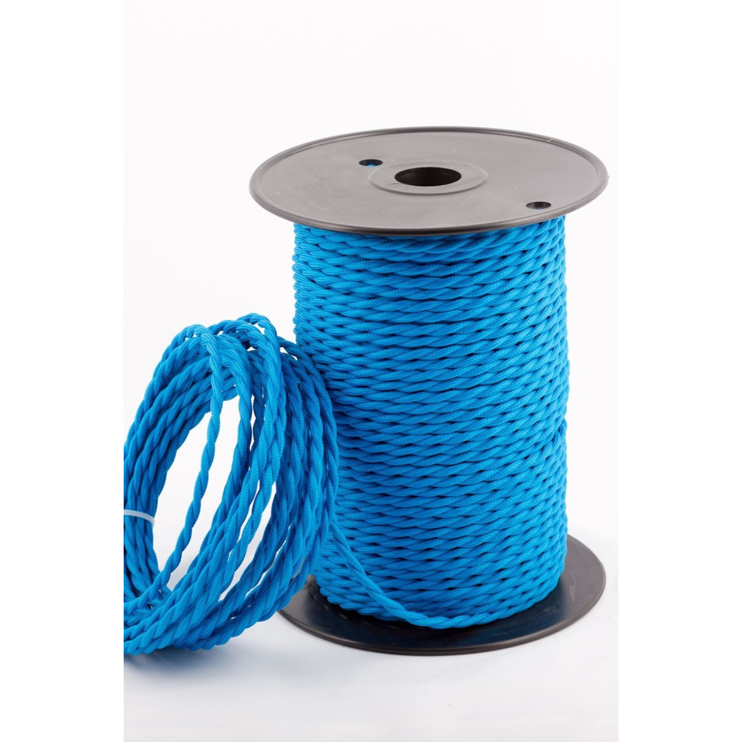 2Core Twisted Vintage Coloured 0.75Mm Braided Fabric Flexible Electrical UK Lighting Wire Cord / Cable