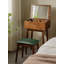 Coiffeuse Mid-Century avec miroir et compartiment de rangement
