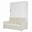 Lit escamotable double pleine grandeur avec coussin confortable, conception compacte et compacte pour une vie moderne