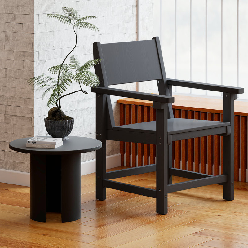 Ensemble de 4 chaises d'extérieur pour 4 personnes (ensemble de 4), 4, Noir