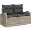124cm Wide Patio Sofa with Cushions