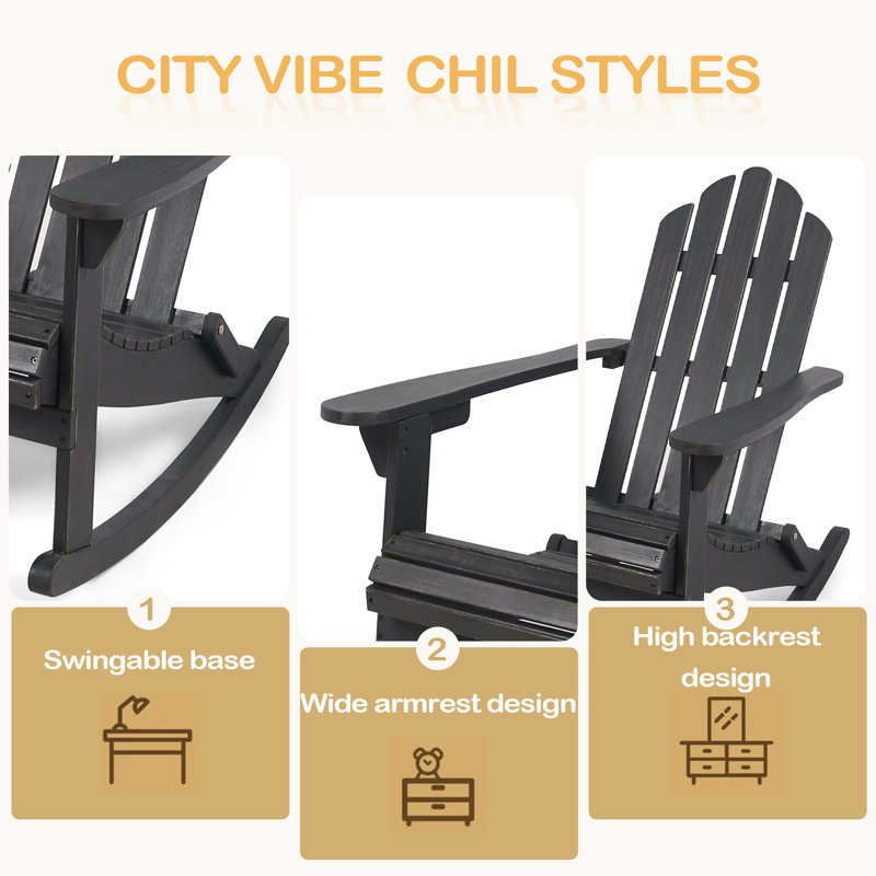 Chaise à bascule Adirondack