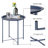 Small Round Side Table with Removable Tray, Folding Accent Table for Bedroom, Balcony, and Garden-36557332