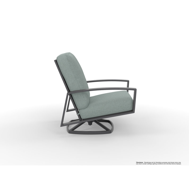Arc Outdoor Lounge Chair, Cast Lagoon, Graphite