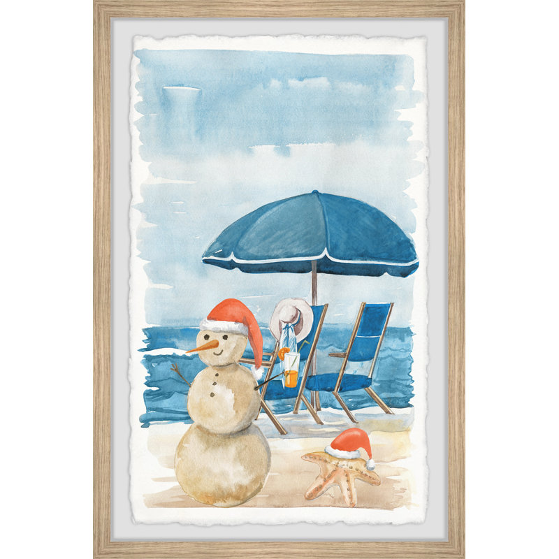 «Sandy Snowman», reproduction encadrée, H 45 po x l 30 po x P 1,5 po