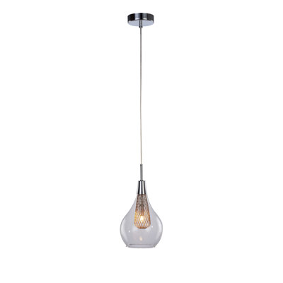 Elektra 1 - Light Chrome Teardrop Pendant