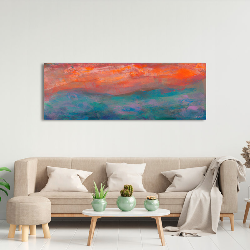 Abstract Landscape with Evening Storm by Italo Corrado - Wrapped Canvas Print, 40cm H x 120cm W
