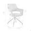 Chaise d'appoint de salle à manger Devora en velours bleu avec finition noire-14935605