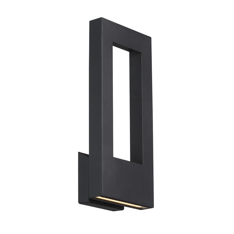 Twilight Aluminum LED Wall Light, Black, 16" H x 7" W x 4" D
