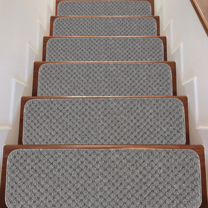 Tapis d'escalier antidérapant Idlewild, Gris