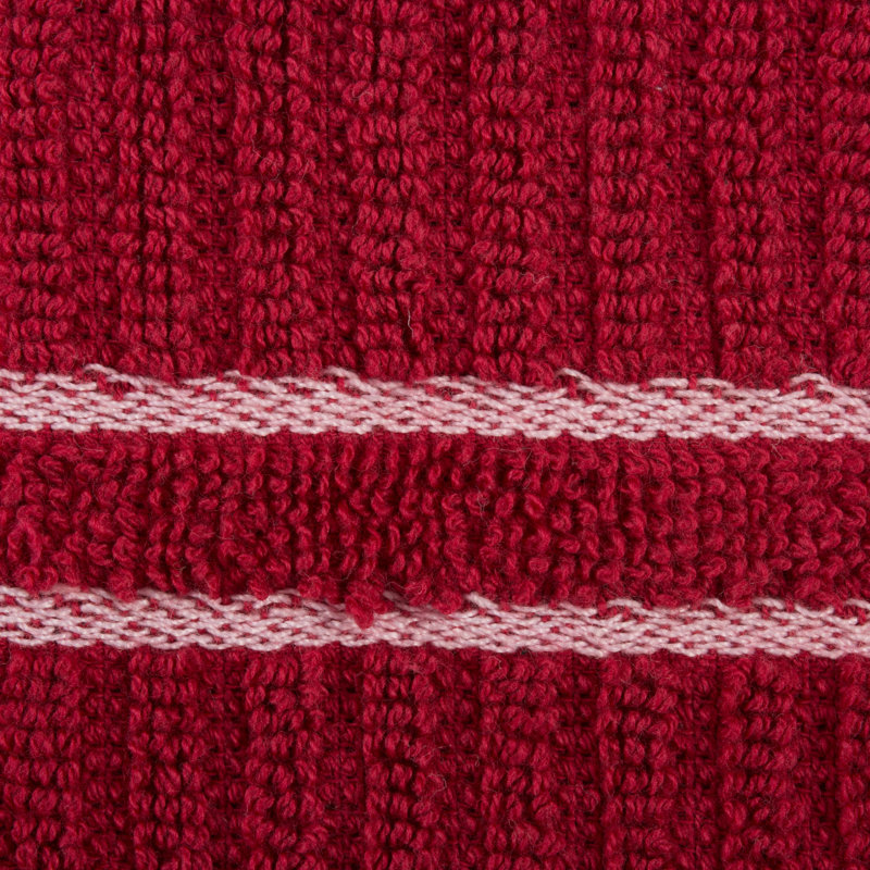 Torchon côtelé, Rouge
