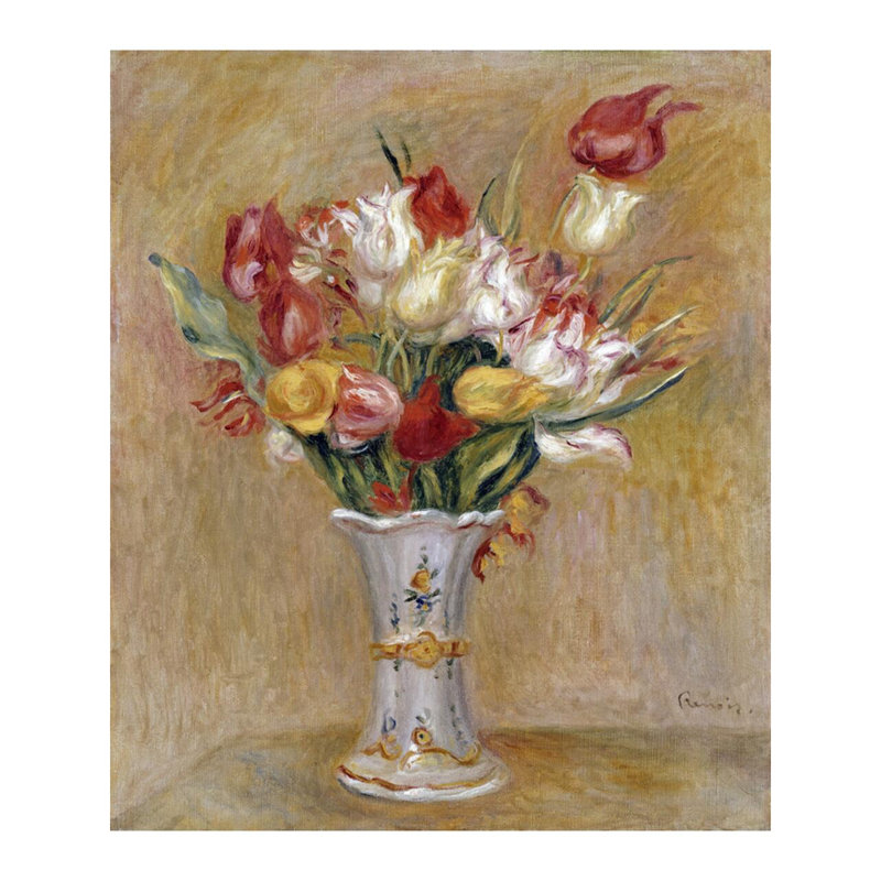 «Tulipes 1909» par Pierre-Auguste Renoir - Estampe numérique, H 40 po x l 32 po