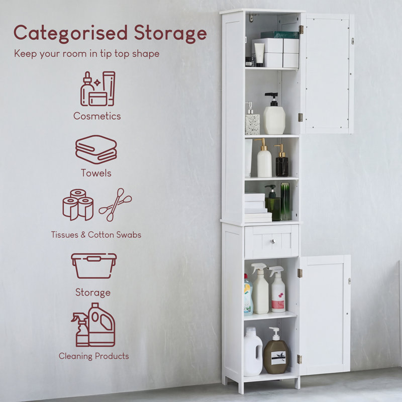 Milano Linen Cabinet, White