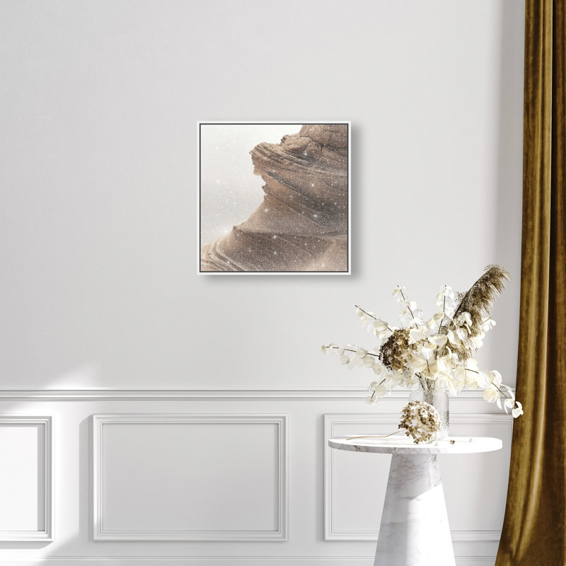 Stoic Sandstone I Print by Oliver Gal, 21"H x 21"W, White Floater Frame