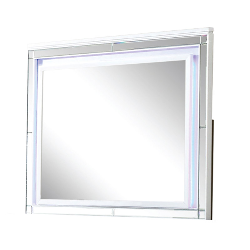 Miroir Denard, Blanc, H 42 po x l 49 po