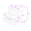 24-Inch Wall-Mounted Bathroom Cabinet with Sink, Floating Design-285381331
