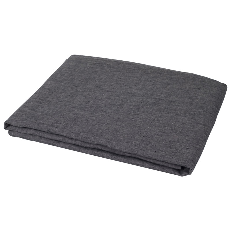 Peachland 100% Linen Flat Sheet, King, Onyx