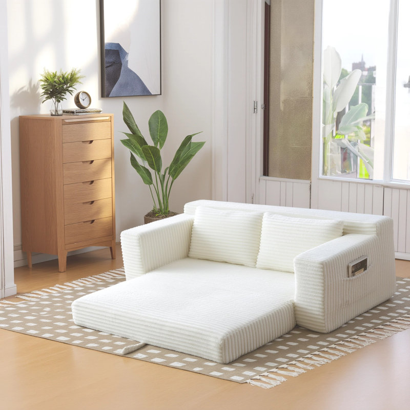 Canapé convertible pliable Boneless, Beige