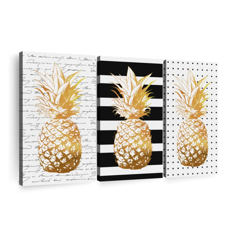 Pineapple Passion, reproduction d'art sur toile, H 45 po x l 28 po x P 1,25 po