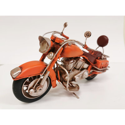Modèle de moto orange en métal