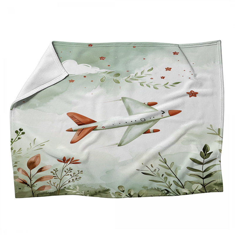 Jeté en polaire Plane - Jetés de voyage pour canapés ou lits, L 60 po x l 50 po