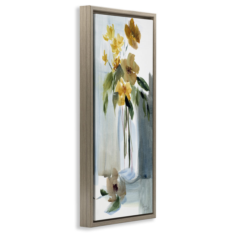 «Luminous Flower Vase», encadrée par Lanie Loreth, H 31 po x l 15 po, Encadrement brun