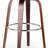 Swivel Upholstered Counter Stool with Metal Frame-1223897096