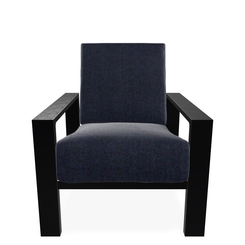 Larssen Outdoor Lounge Chair, Spectrum Indigo Sunbrella®, Black