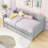 2 Drawers Twin Wood Daybed, Semi-Enclosed Design-881439987