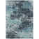 Machine Washable Indoor/Outdoor Xhevrie Teal Rug