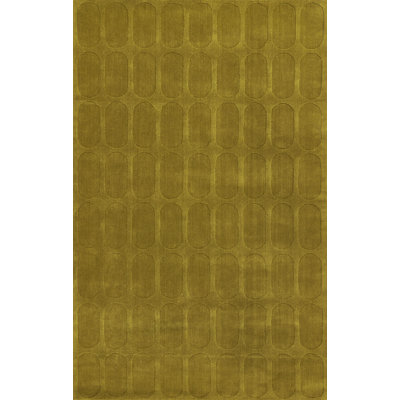  Contour Hand Woven Wool Geometric Mustard Area Rug